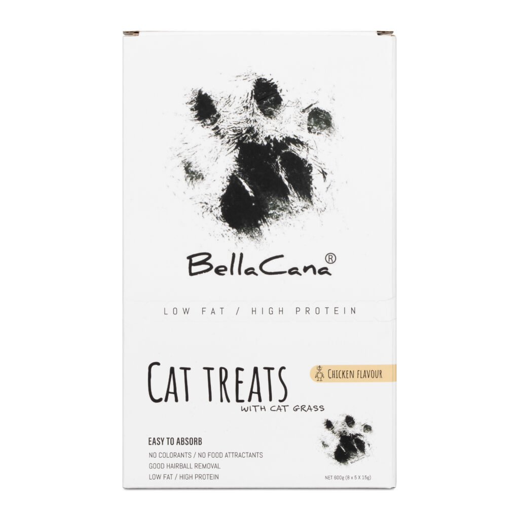 40 Chicken Temptations — Chicken + Cat Grass, Low Fat, High Protein, 40x15g Sachets (600g) - No Artificial Colours, Hairball Support, Training & Portion Control