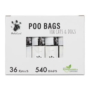 BIG Box | 36 Rolls - 540 Bags | POO Bags for Cats and Dogs - Premium biodegradable, Plant-based, Extra-strong and Leakproof