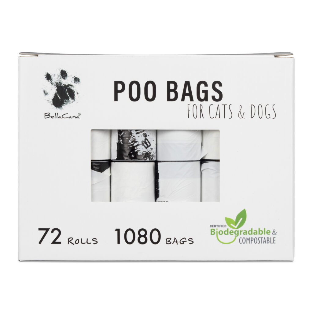 MEGA Box | 72 Rolls - 1080 Bags | POO Bags for Cats and Dogs - Premium biodegradable, Plant-based, Extra-strong and Leakproof
