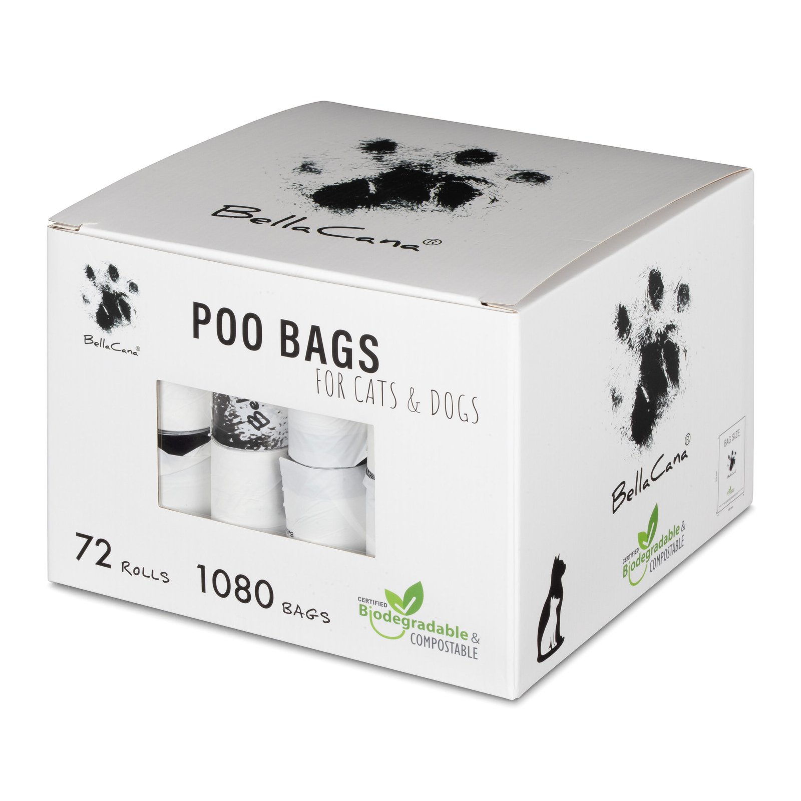 MEGA Box | 72 Rolls - 1080 Bags | POO Bags for Cats and Dogs - Premium biodegradable, Plant-based, Extra-strong and Leakproof - Image 3