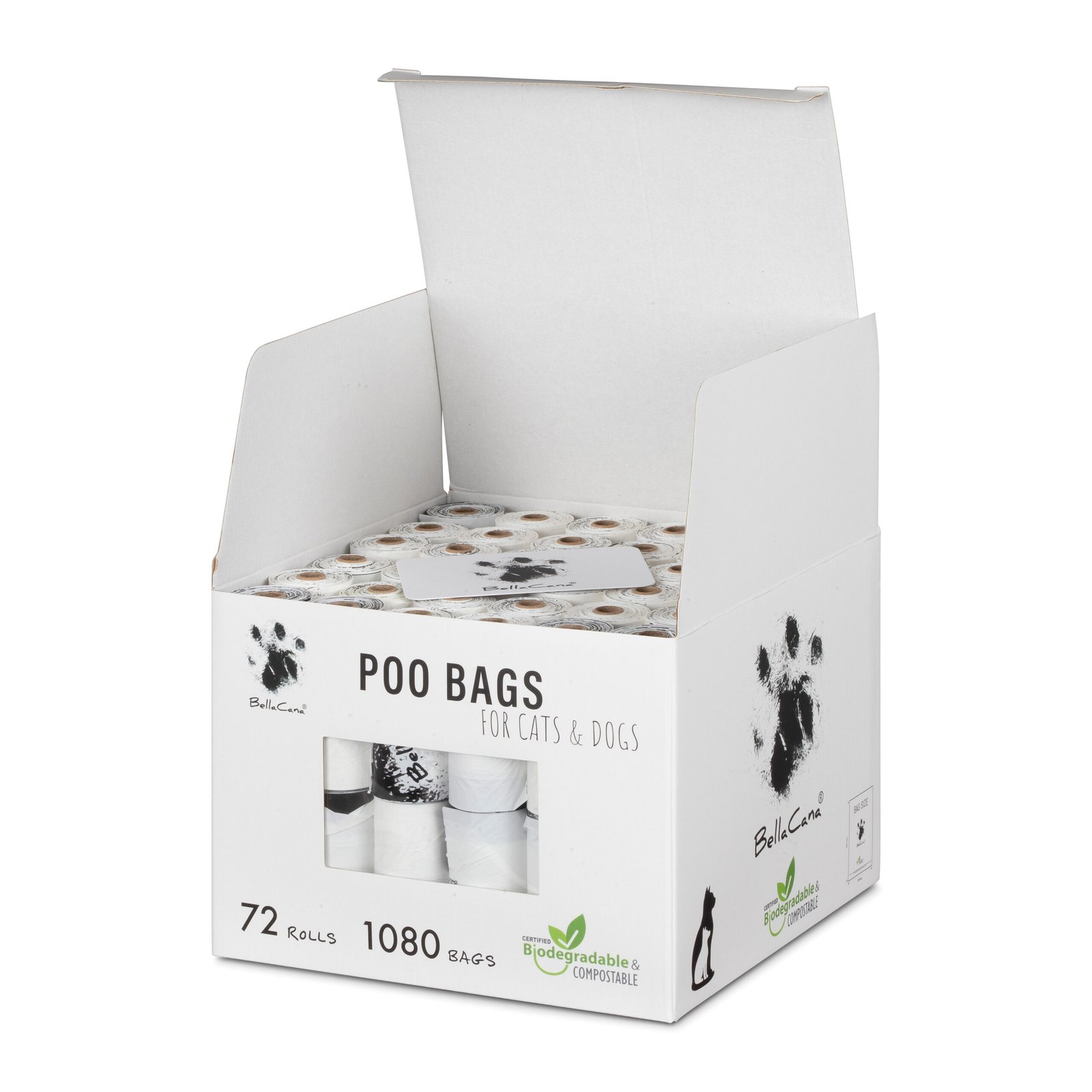 MEGA Box | 72 Rolls - 1080 Bags | POO Bags for Cats and Dogs - Premium biodegradable, Plant-based, Extra-strong and Leakproof - Image 4